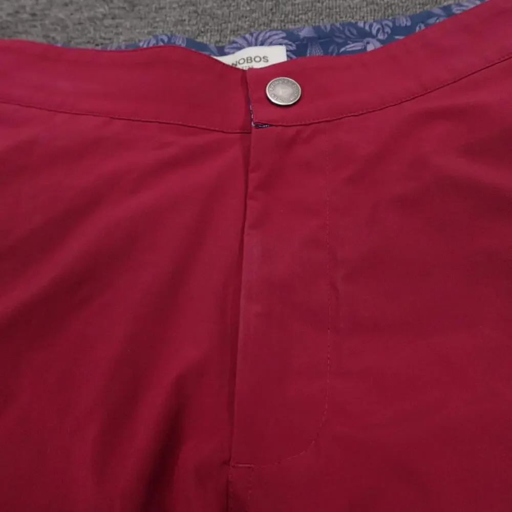 Bonobos Swim Trunks Shorts Mens Medium Red Solid 4 Inseam Mesh Lined Quick Dry